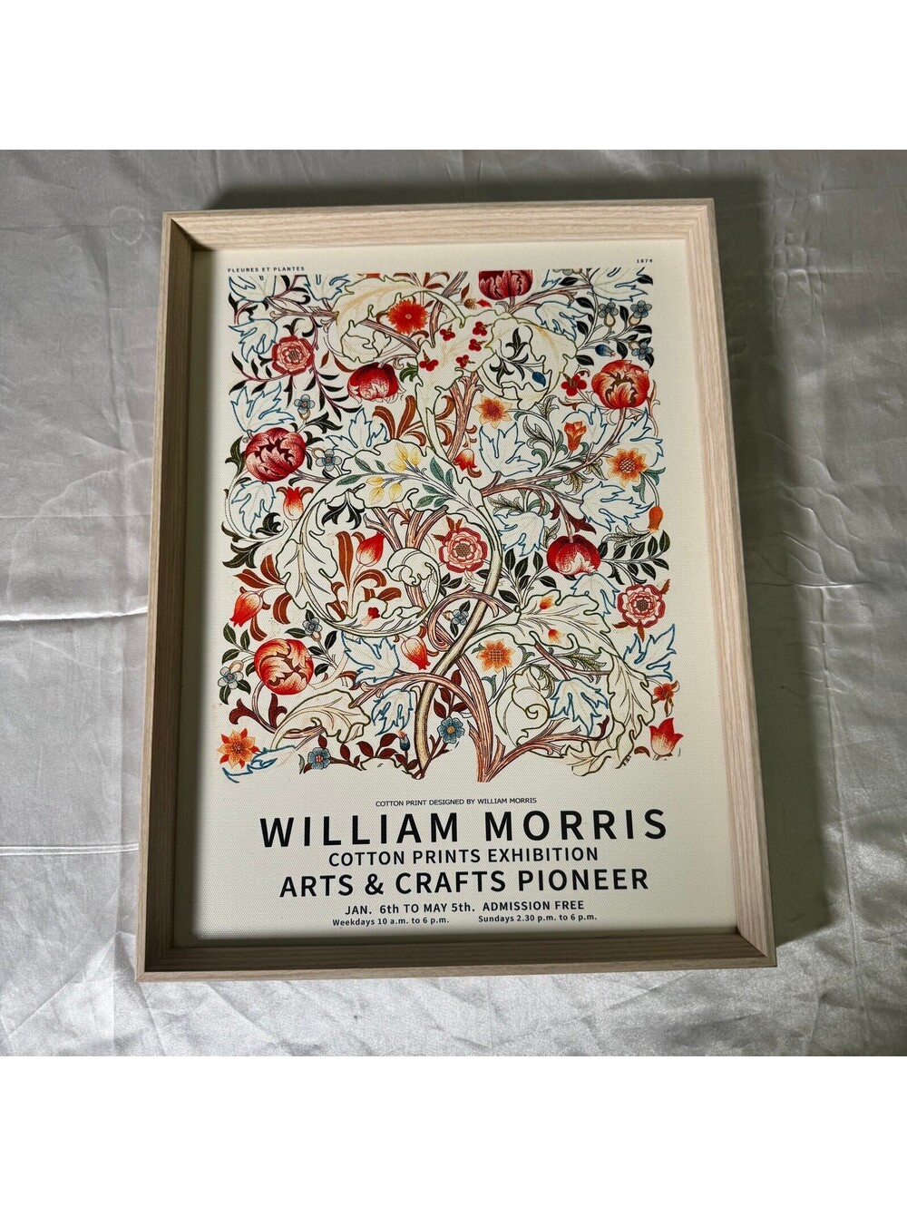 William Morris Cotton Prints Exhibition Framed Art Print Arts & Crafts 12" x 16"
